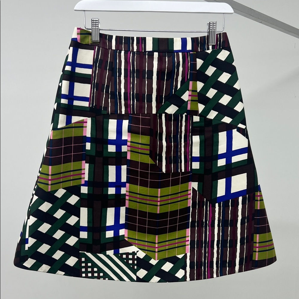 Marni Multicolor Geometric A-Line Skirt
